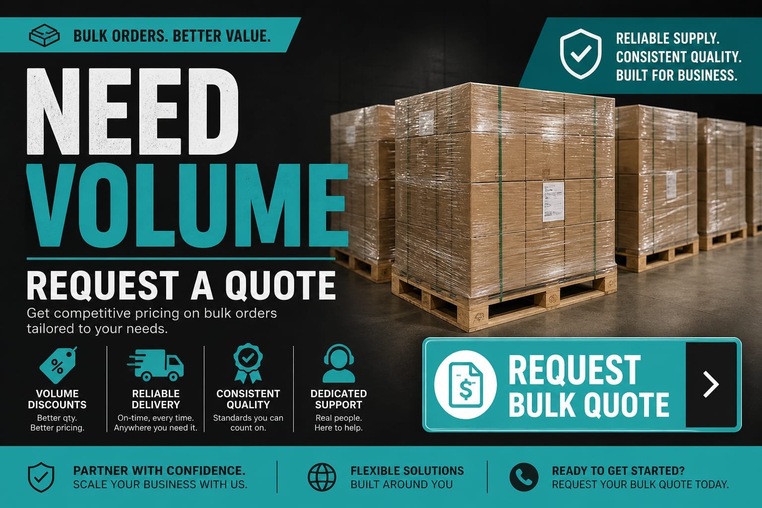 Freight truck loading stretch-wrapped pallets