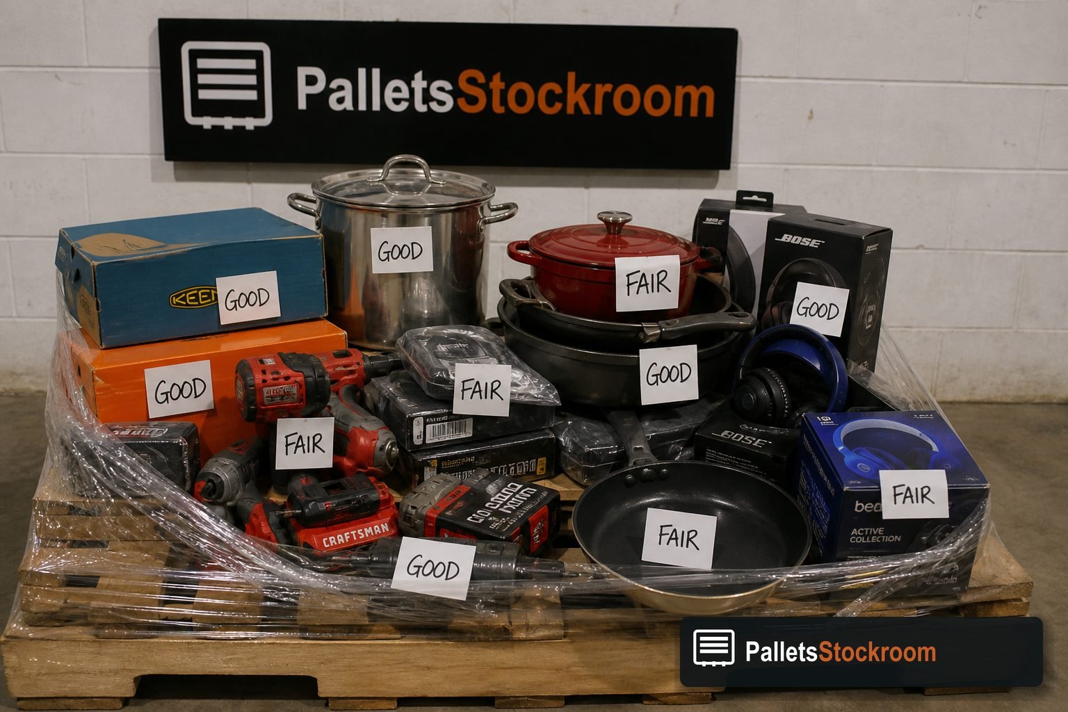 Graded mixed merchandise pallet