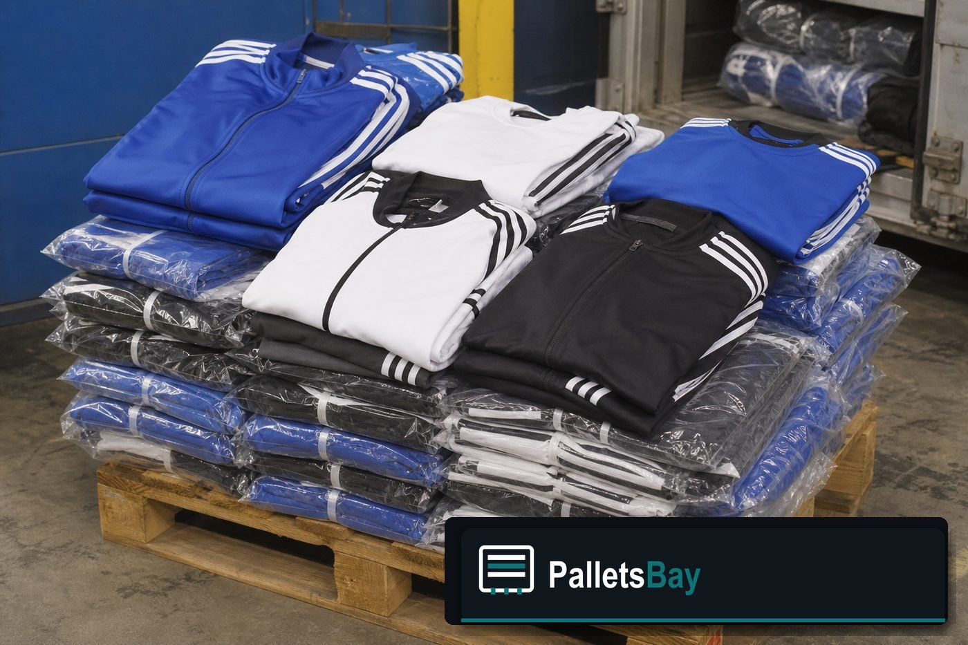 Adidas Clothing Pallets — Full pallet view