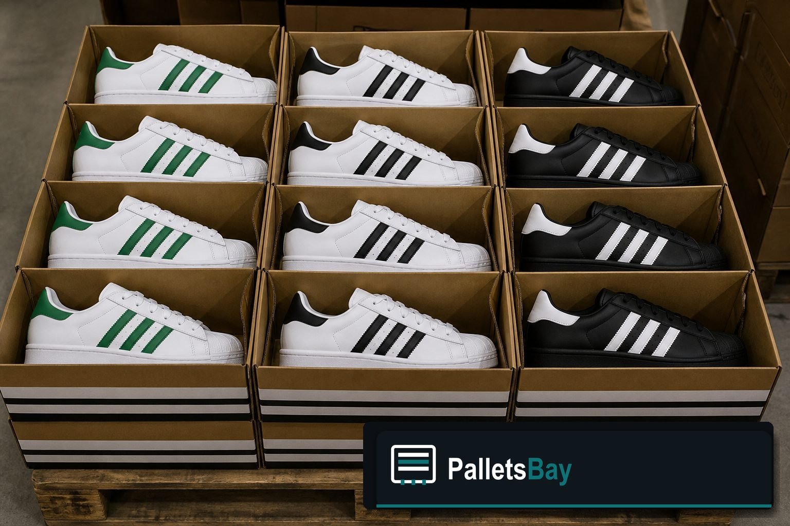 Adidas Shoe Pallets — Contents / packed goods detail