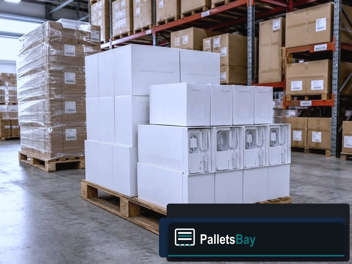 Apple Electronics Pallets — Dock staging before freight