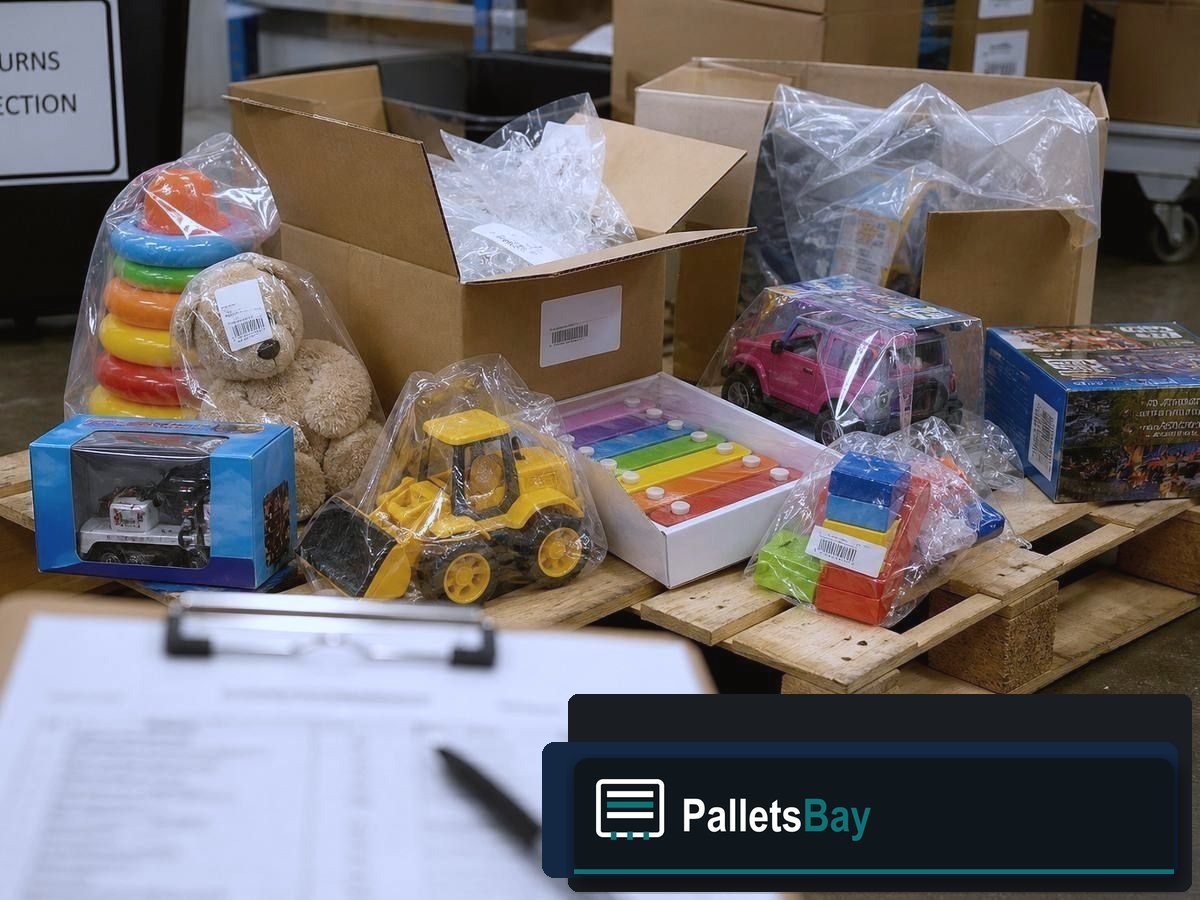 Baby Toy Pallets — Dock staging before freight