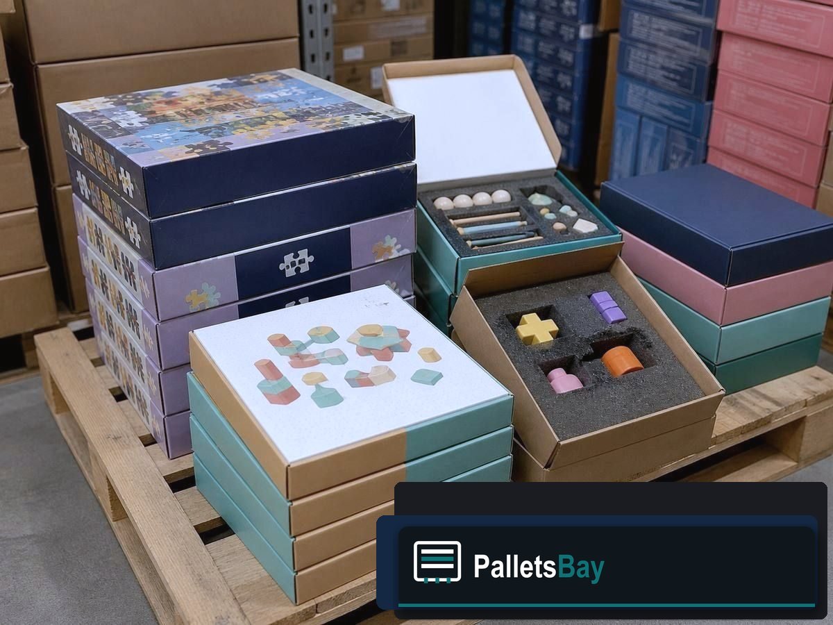 Board Game Pallets — Dock staging before freight