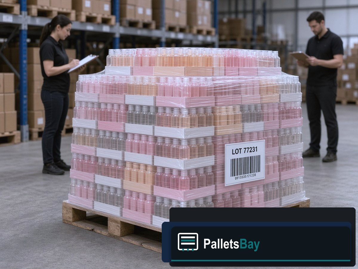 Body Mist Fragrance Pallets — Lot inventory — boxed fragrance on the skid