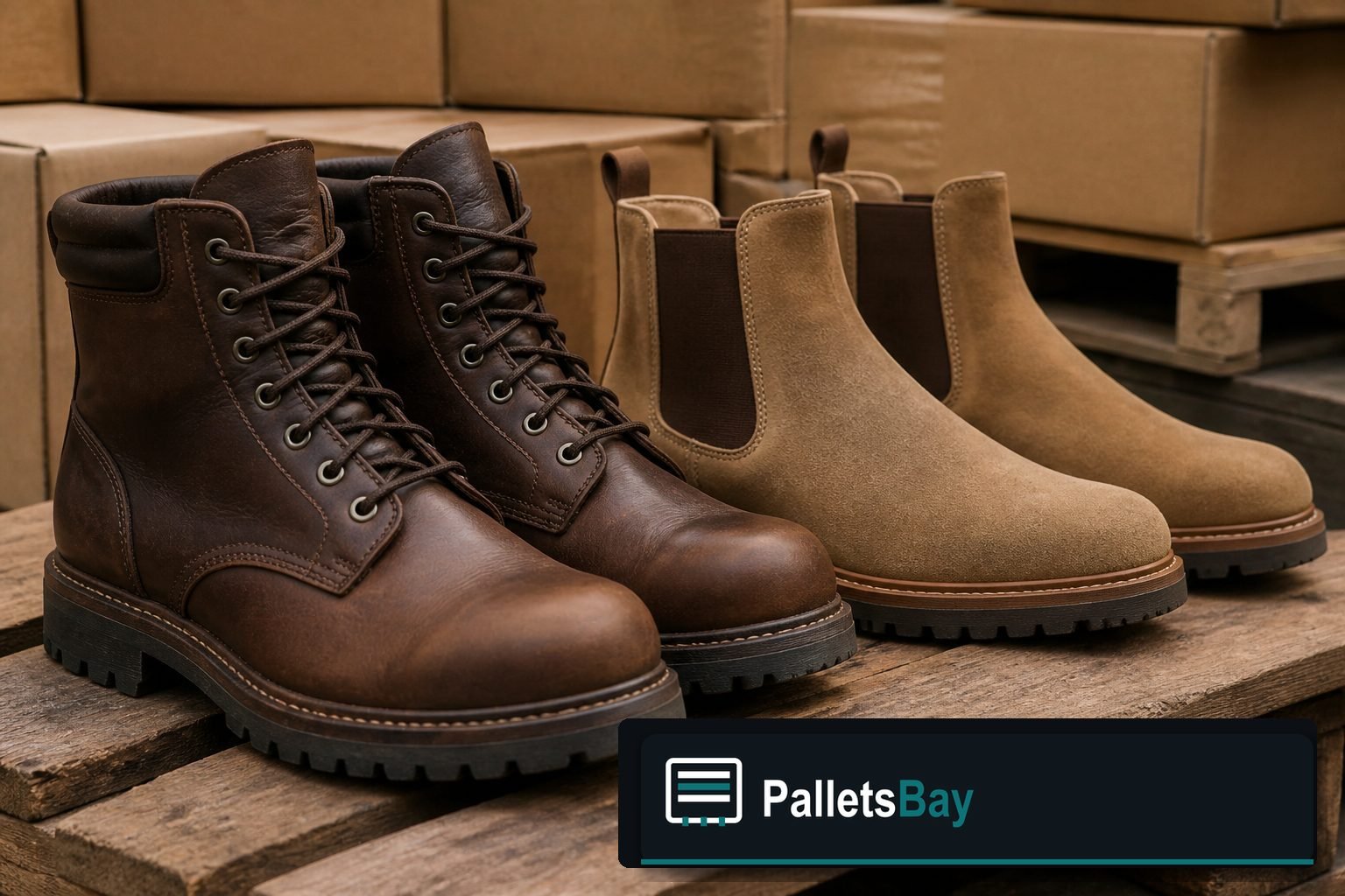Boots Pallets — Pallet inventory close-up