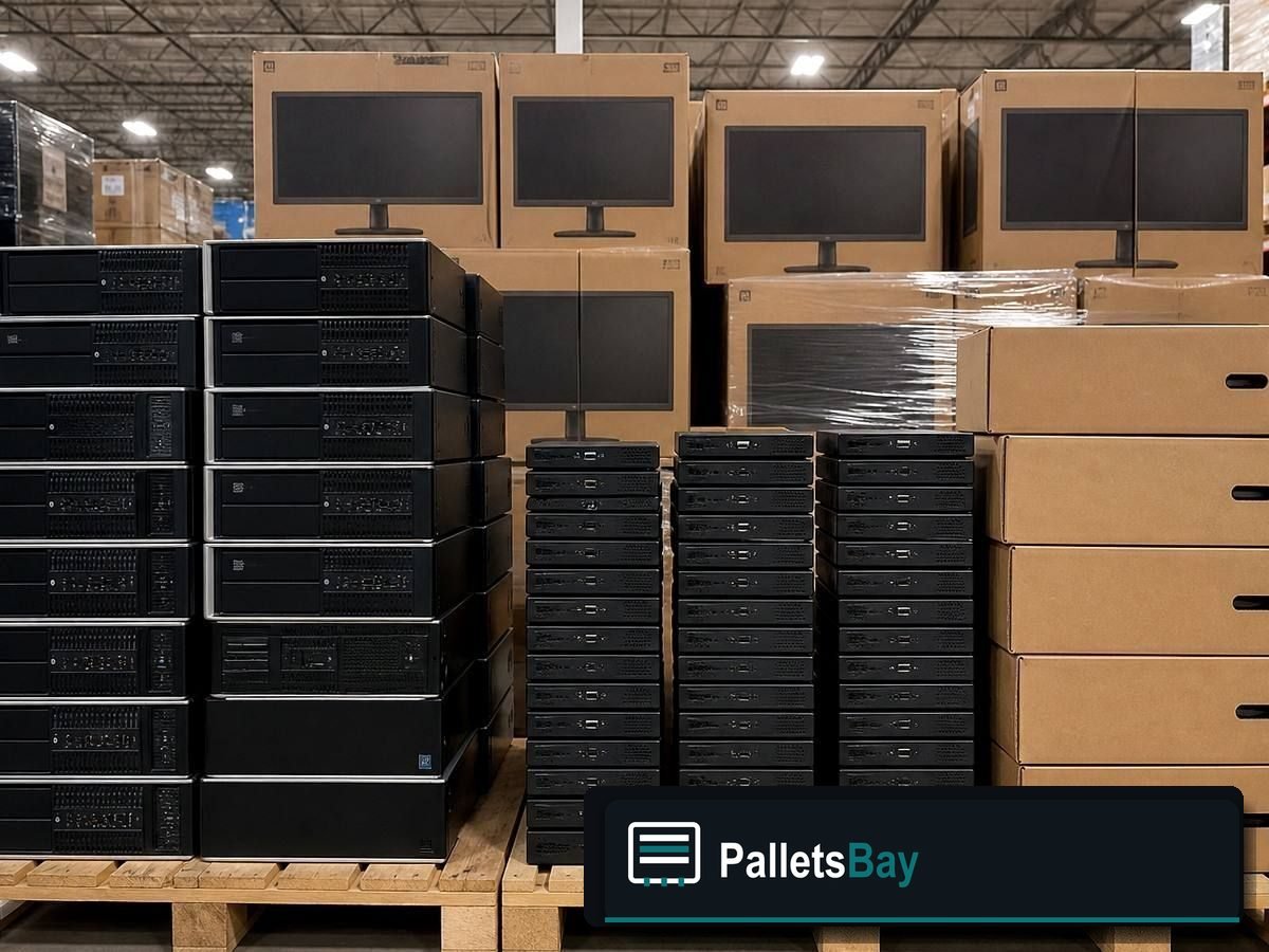 Computer Pallets — Pallet inventory close-up