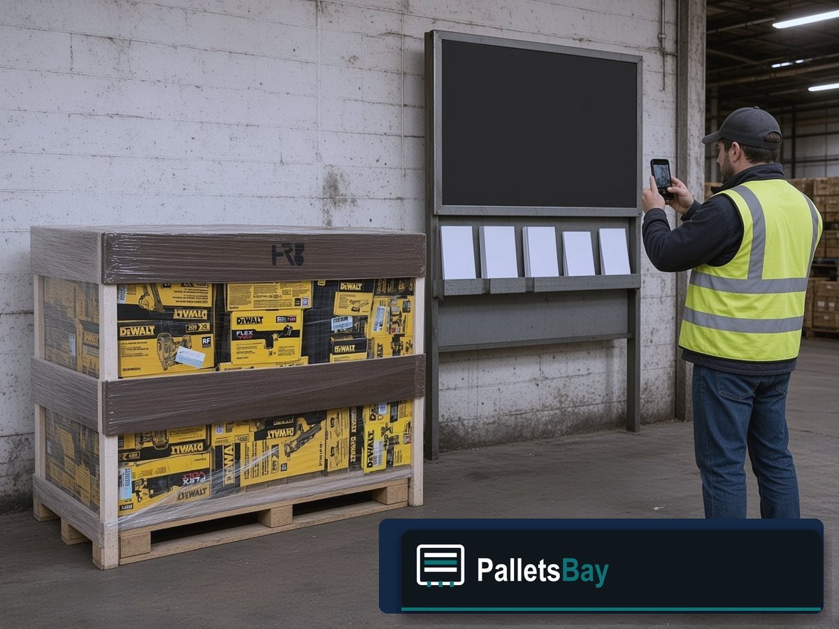 Contractor Tool Liquidation Pallets — Dock staging before freight