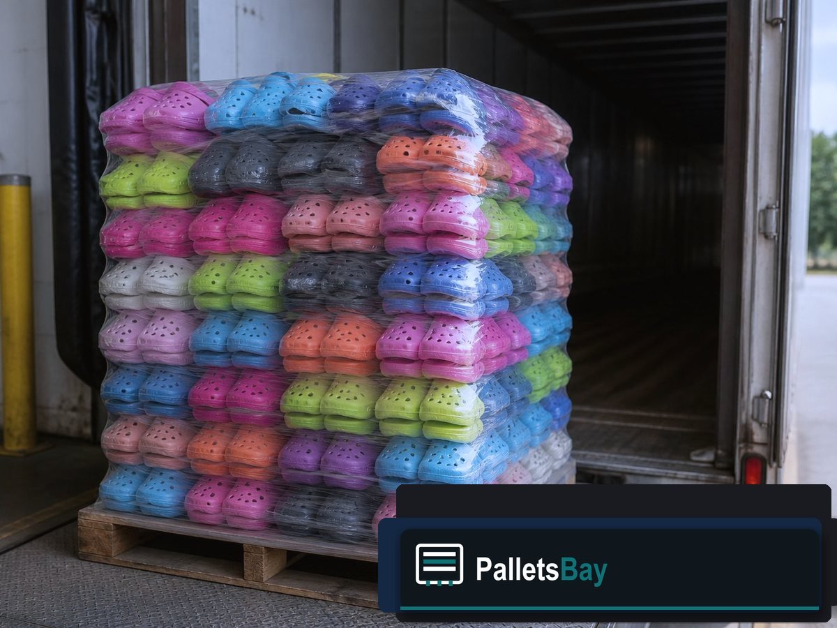 Crocs Pallets — Dock staging before freight