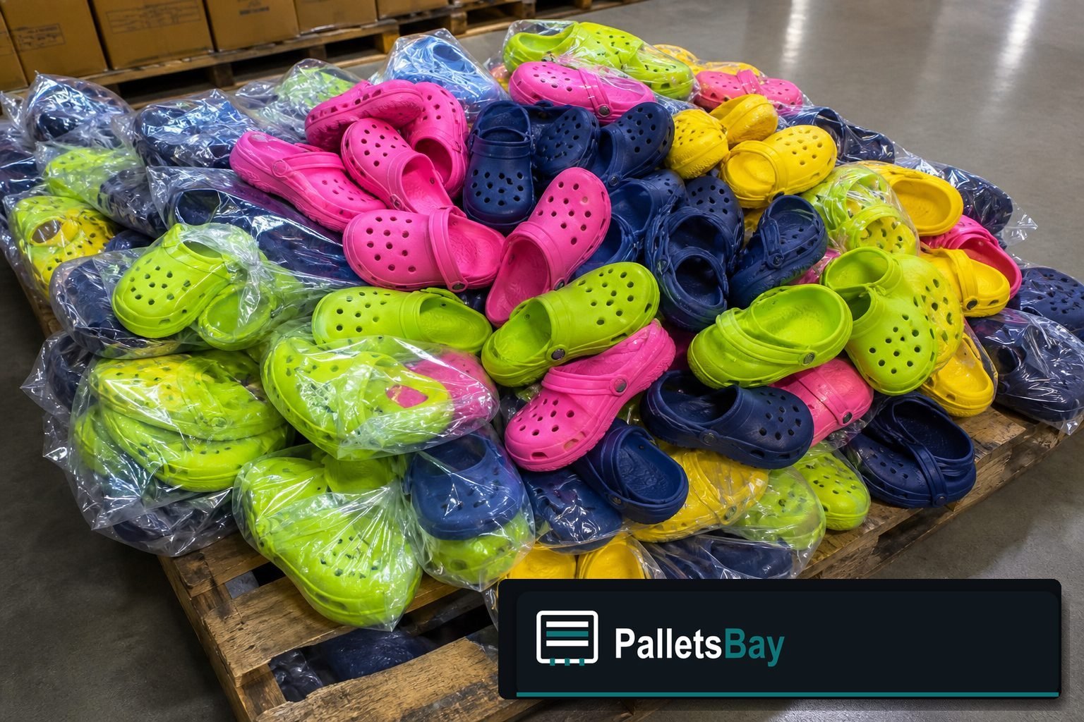 Crocs Pallets — Full pallet view