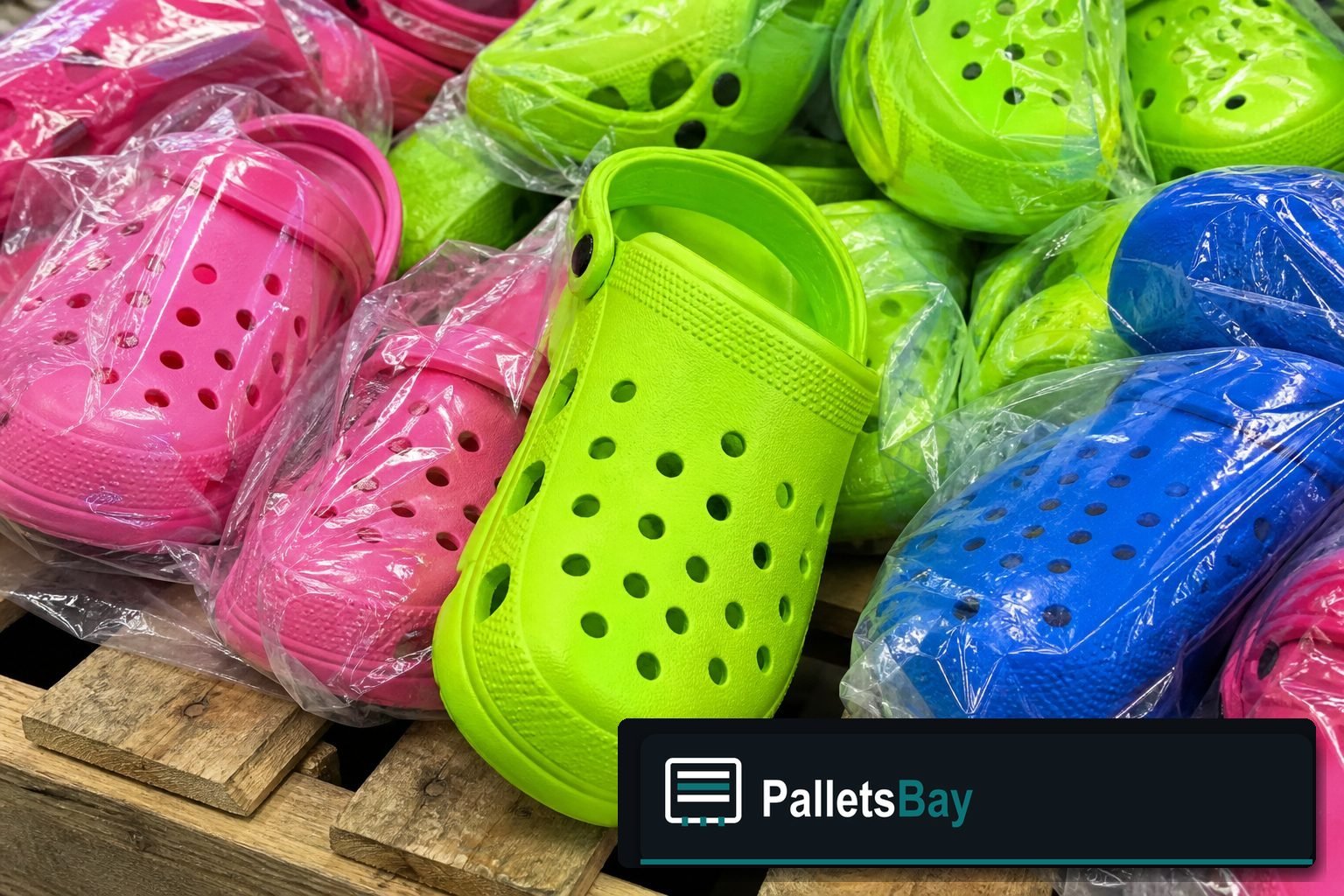 Crocs Pallets — Pallet inventory close-up