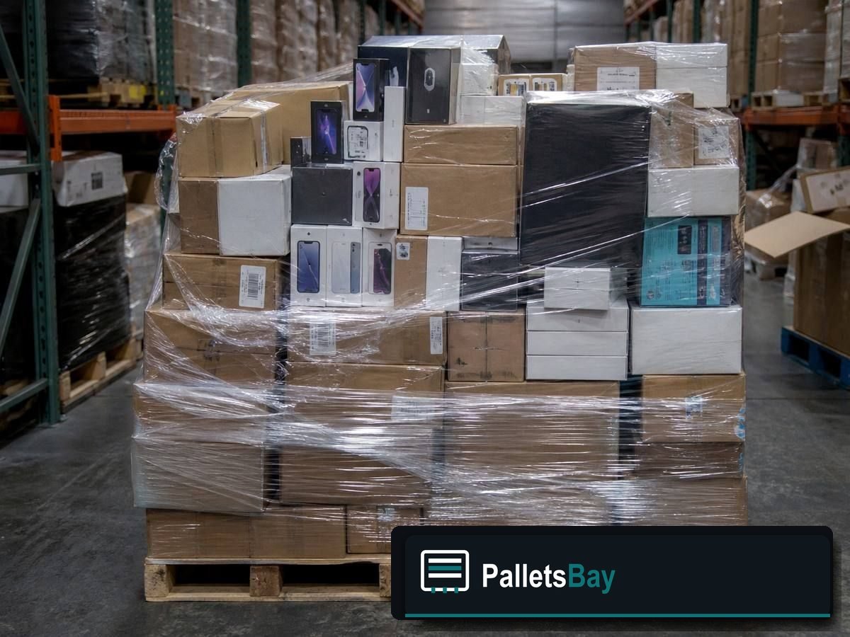 Customer Return Electronics Pallets — Full pallet view
