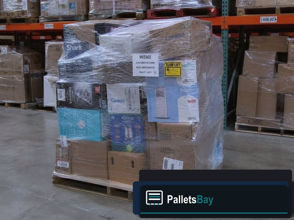 Customer Return Merchandise Pallets — Dock staging before freight