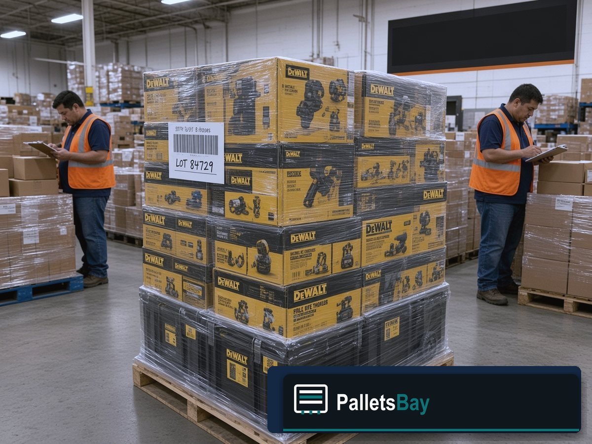 DeWalt Cordless Tool Pallets — Clear product detail you can evaluate