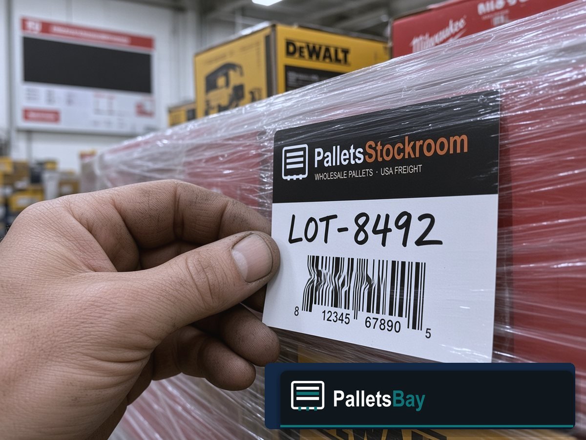 DeWalt Cordless Tool Pallets — Dock staging before freight