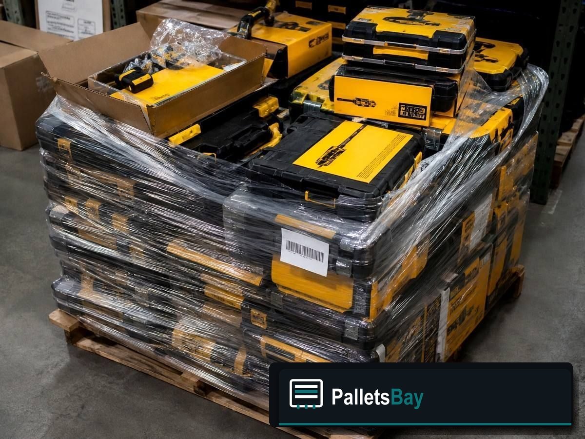 DeWalt Return Pallets — Full pallet view
