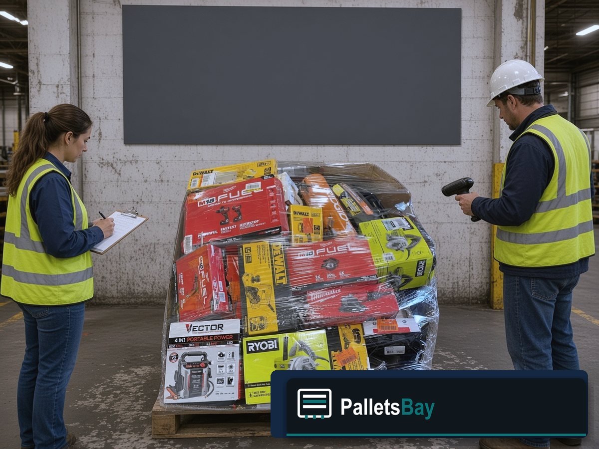 DIY Home Improvement Tool Pallets — Dock staging before freight