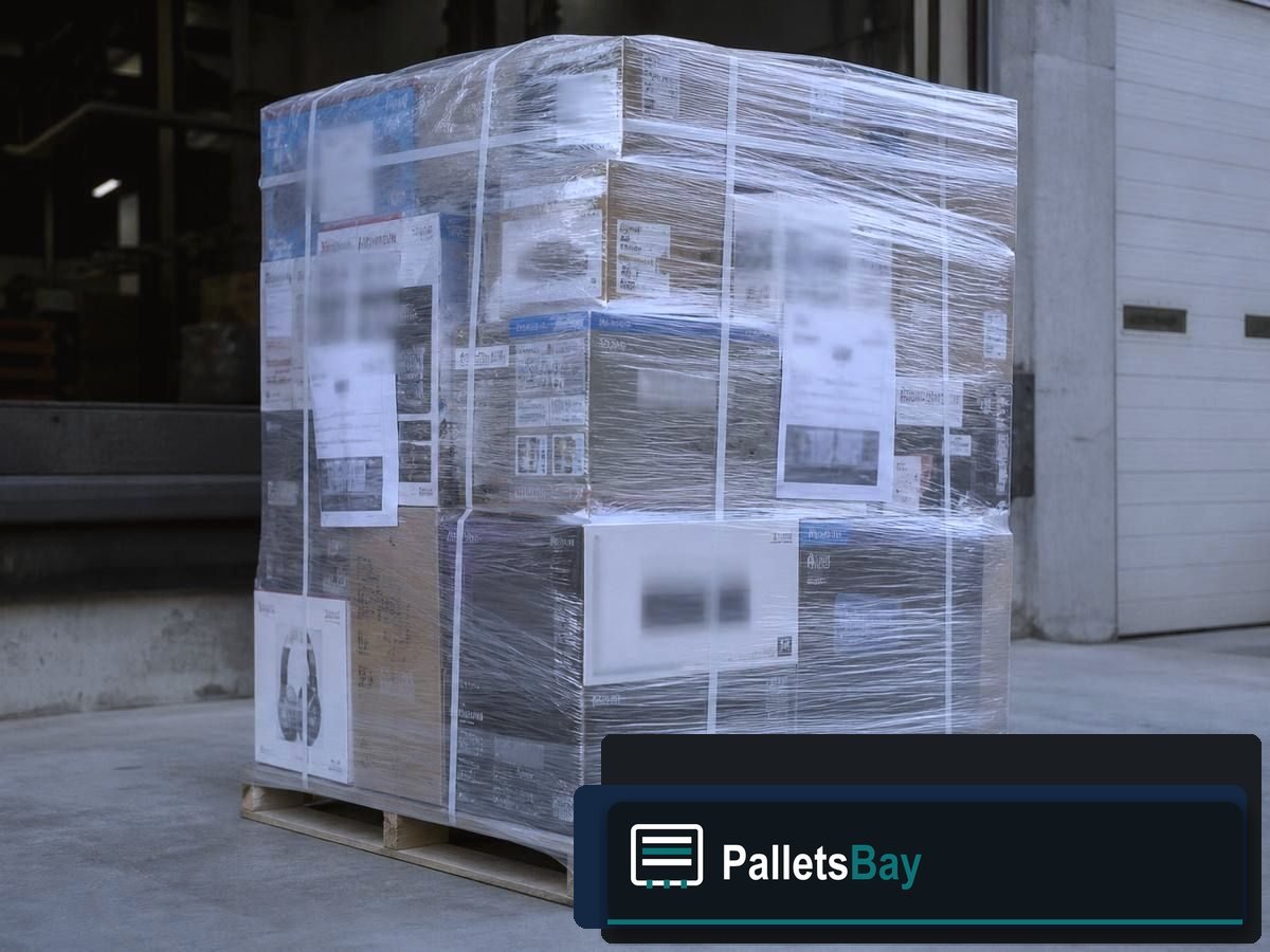 Electronics Liquidation Pallets — Dock staging before freight