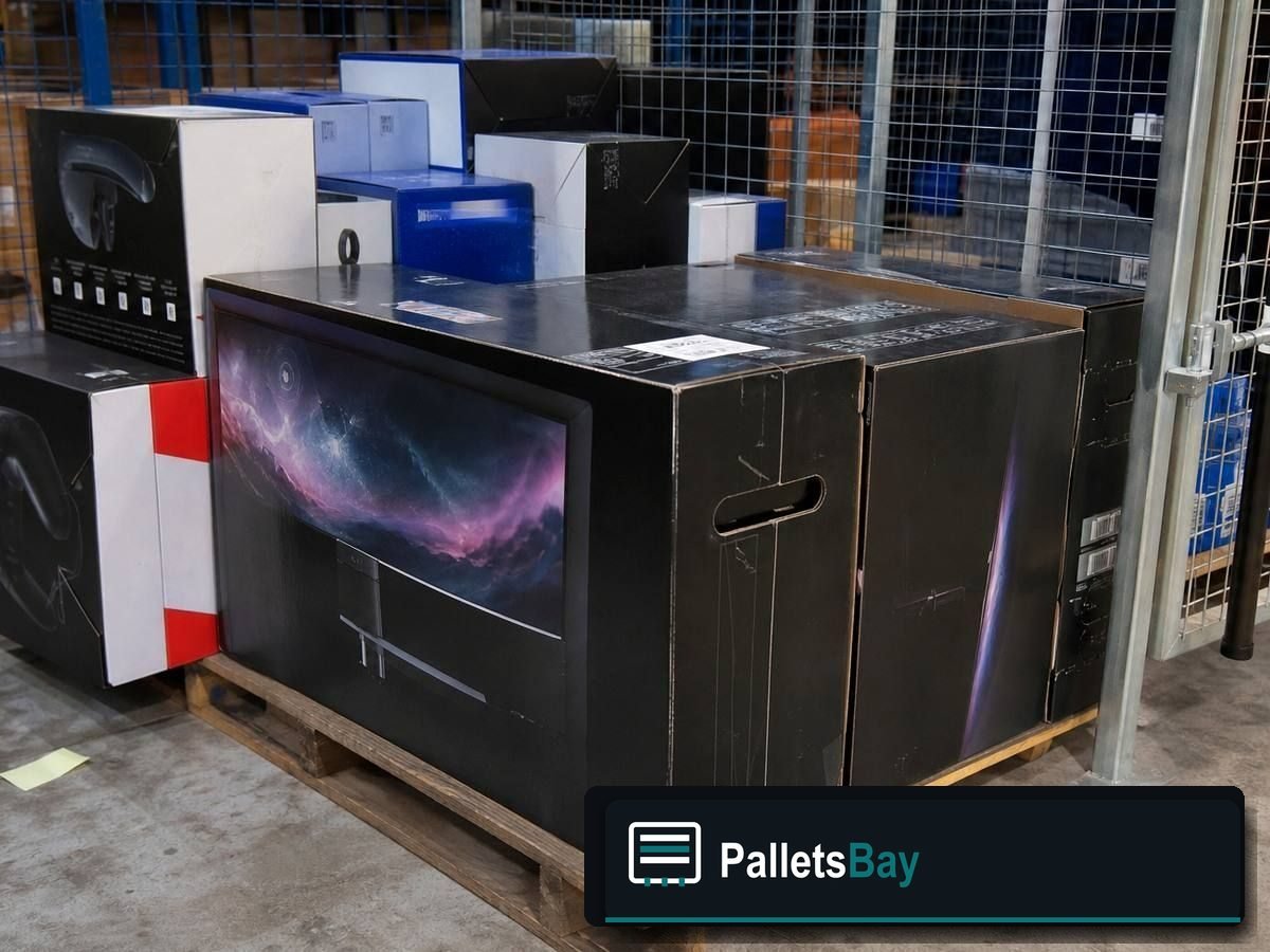 Gaming Electronics Pallets — Pallet inventory close-up