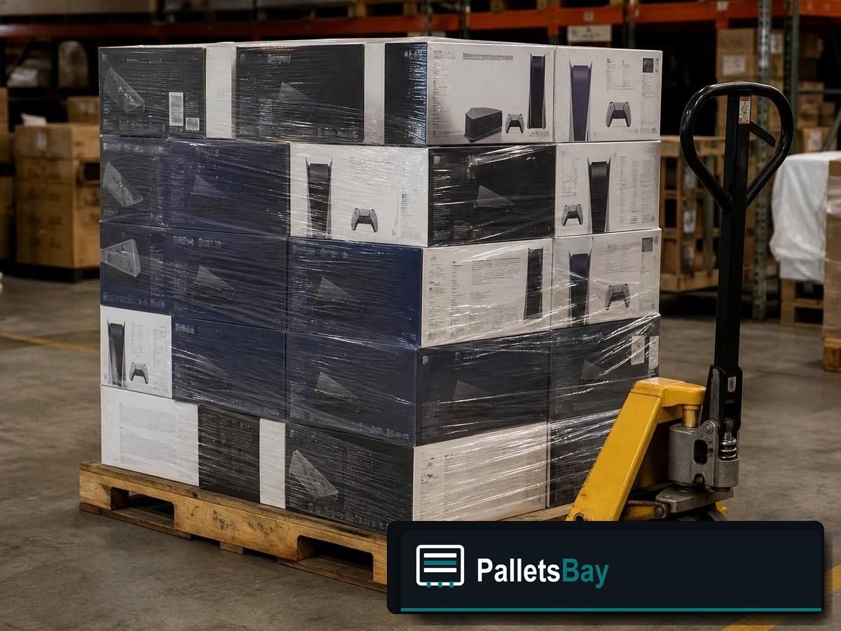 Gaming Electronics Pallets — Warehouse / shipping context