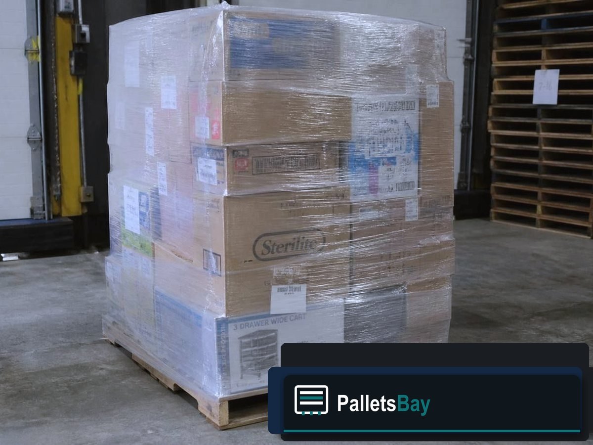General Merchandise Pallets — Dock staging before freight