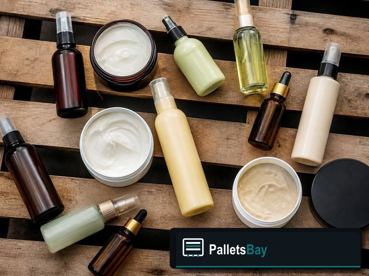Hair Care Pallets — Pallet inventory close-up