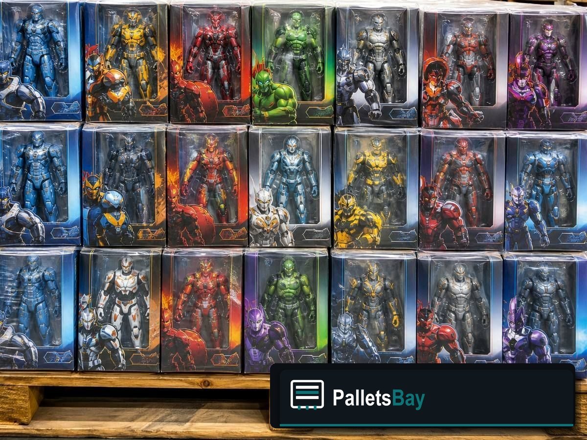 Hasbro Toy Pallets — Pallet inventory close-up