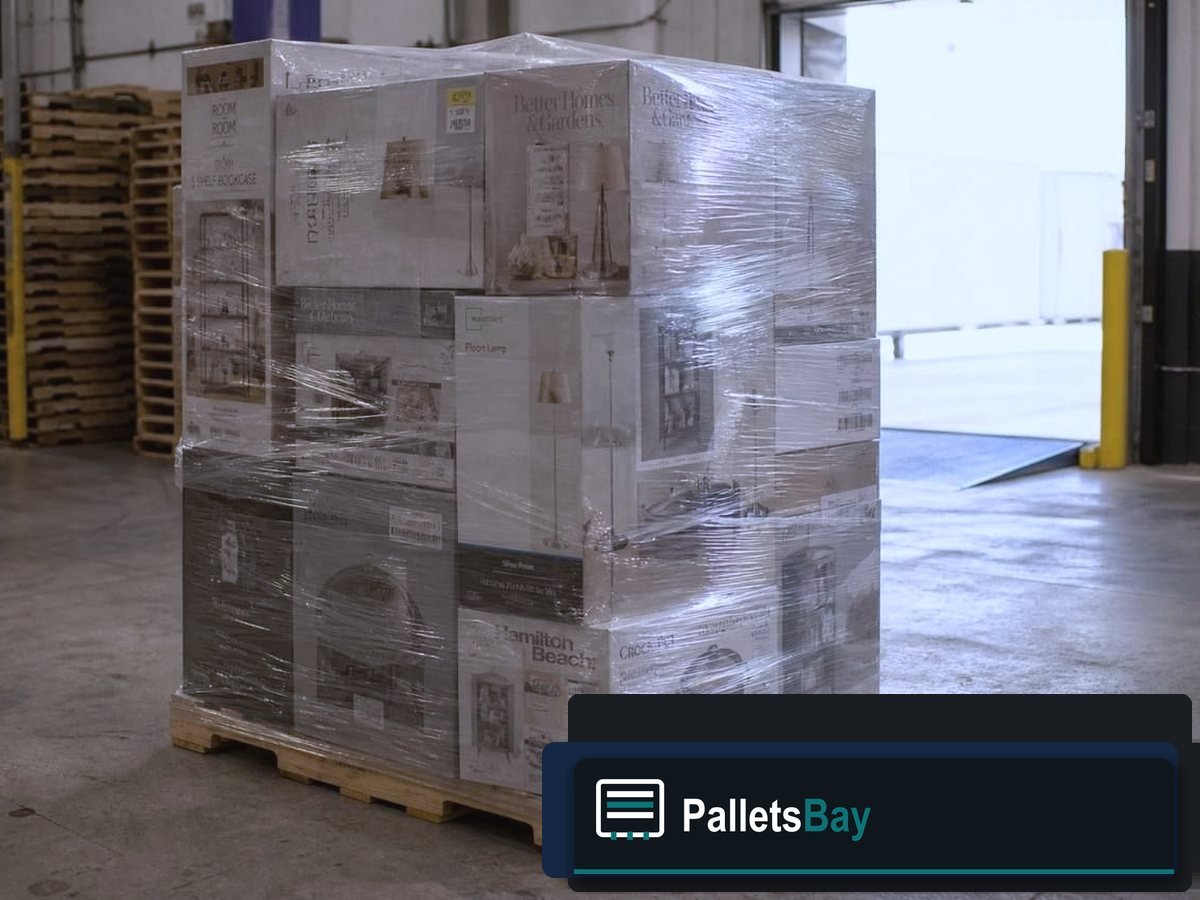 Home Goods Pallets — Dock staging before freight