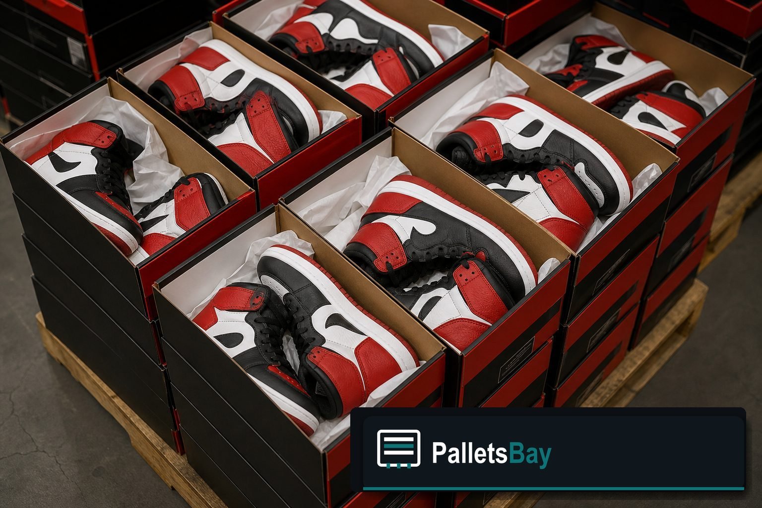 Jordan Shoe Pallets — Contents / packed goods detail