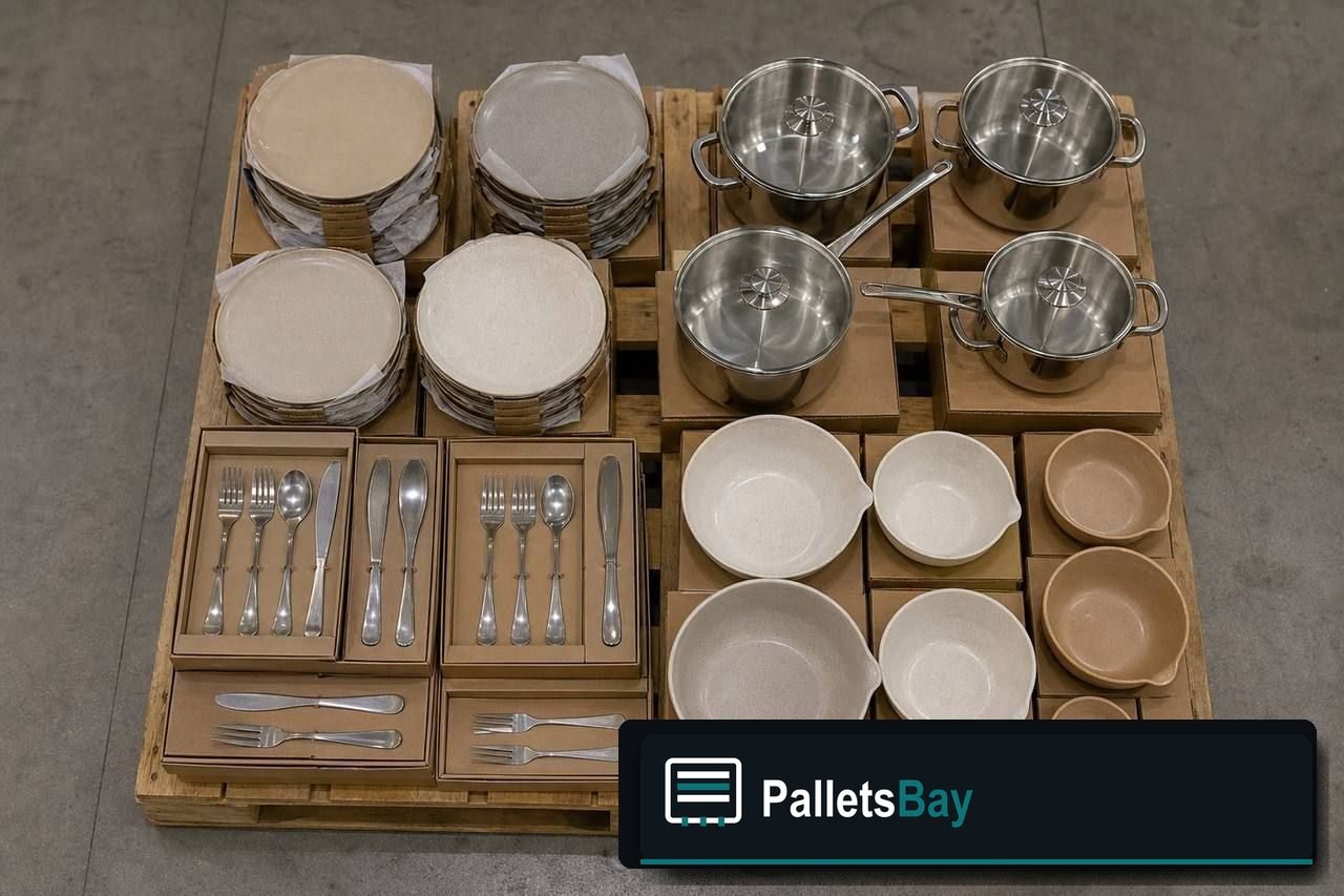 Kitchenware Pallets — Pallet inventory close-up