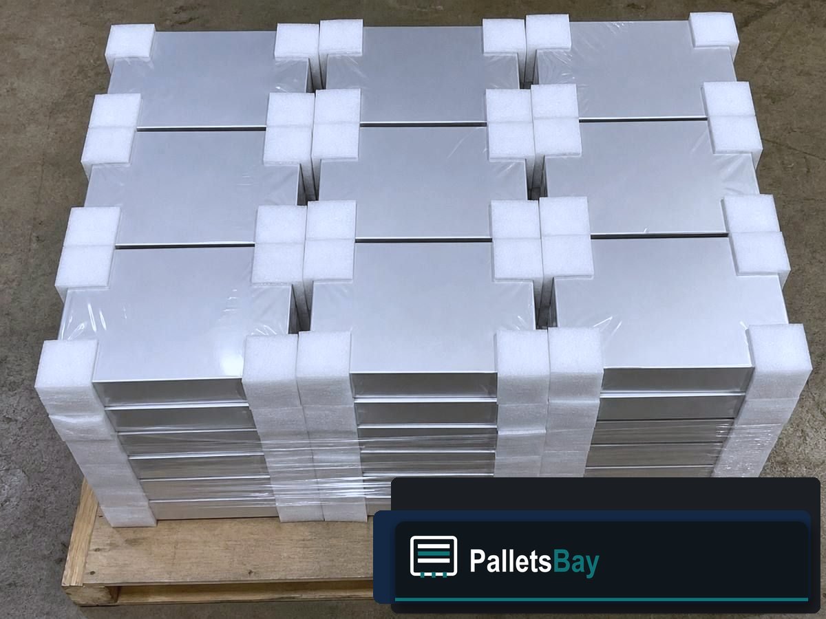 Laptop Pallets — Dock staging before freight