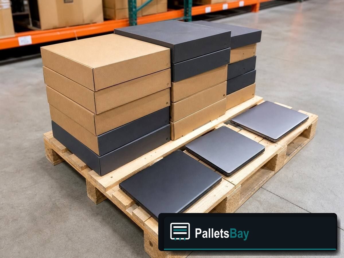 Laptop Pallets — Full pallet view