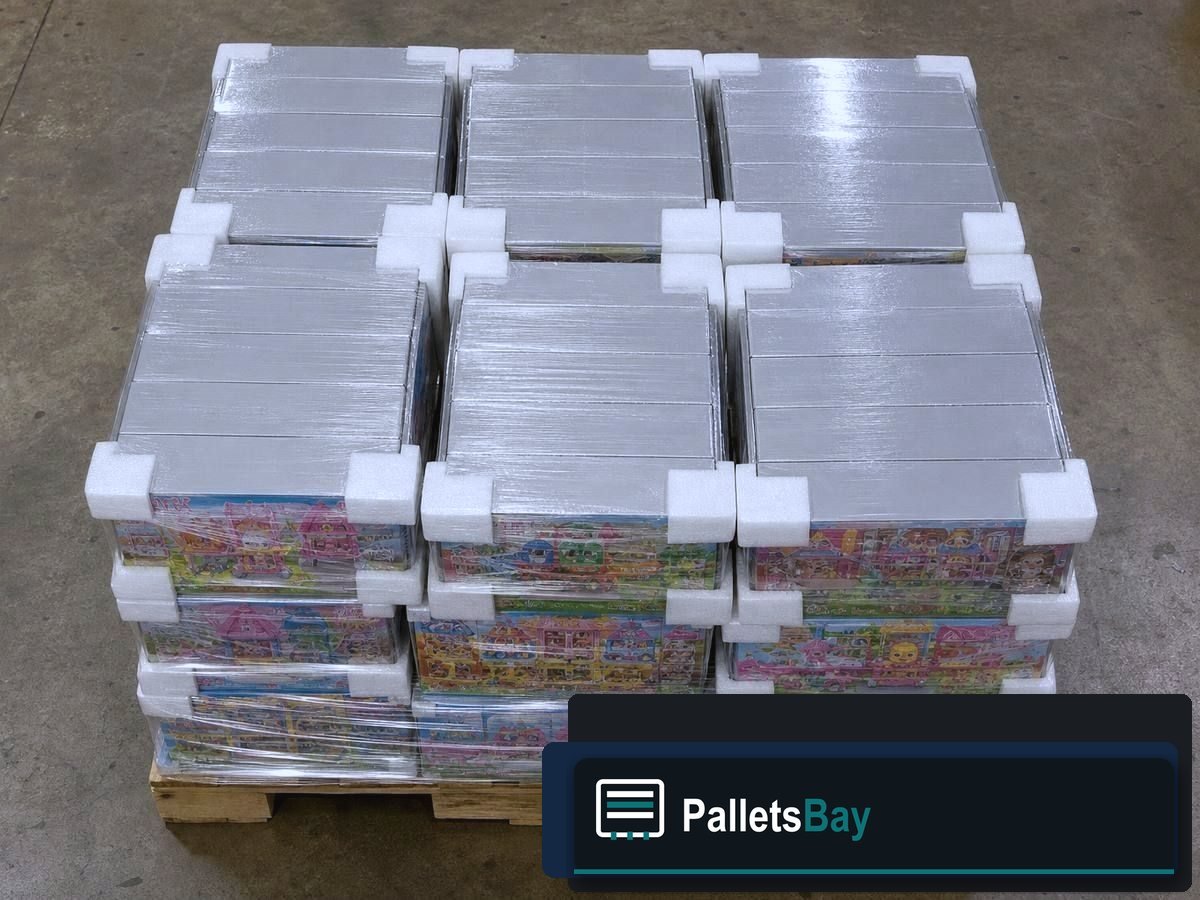 LEGO Liquidation Pallets — Dock staging before freight