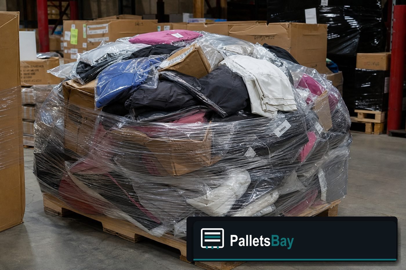 Lululemon Liquidation Pallets — Full pallet view