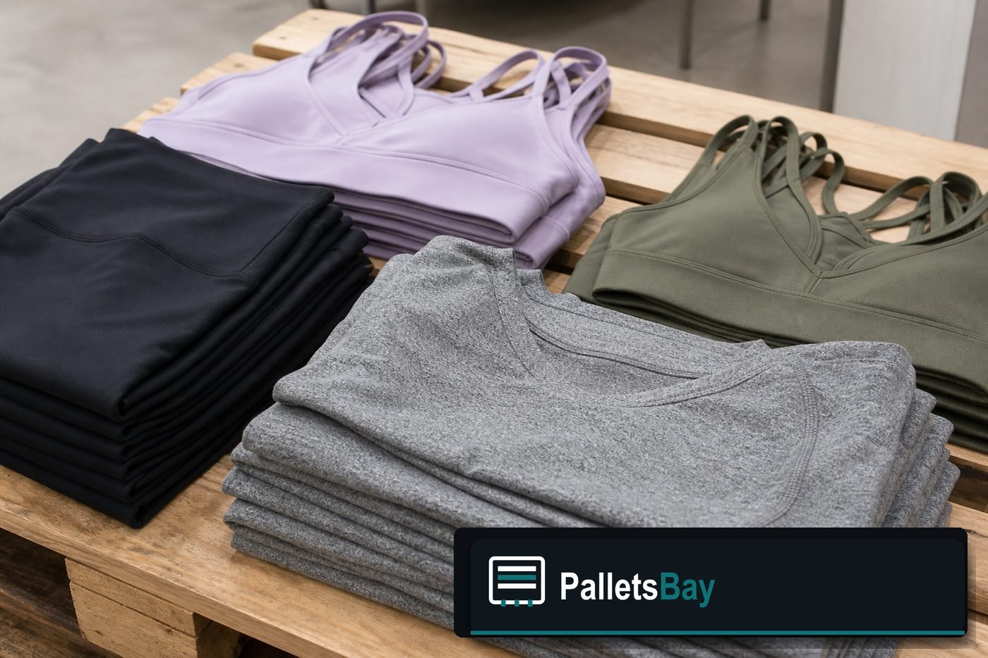 Lululemon Pallets — Pallet inventory close-up