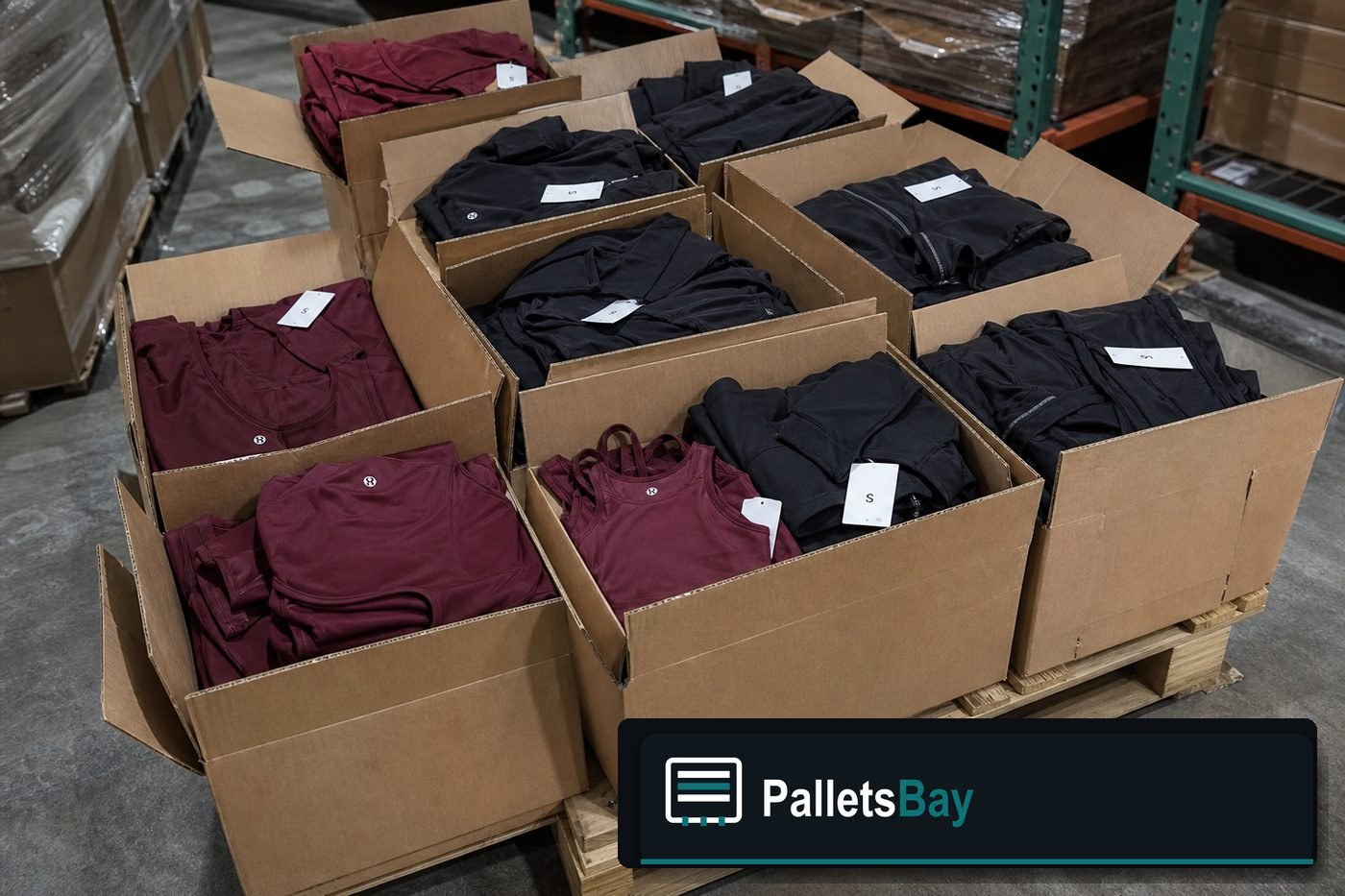 Lululemon Wholesale Pallets — Full pallet view