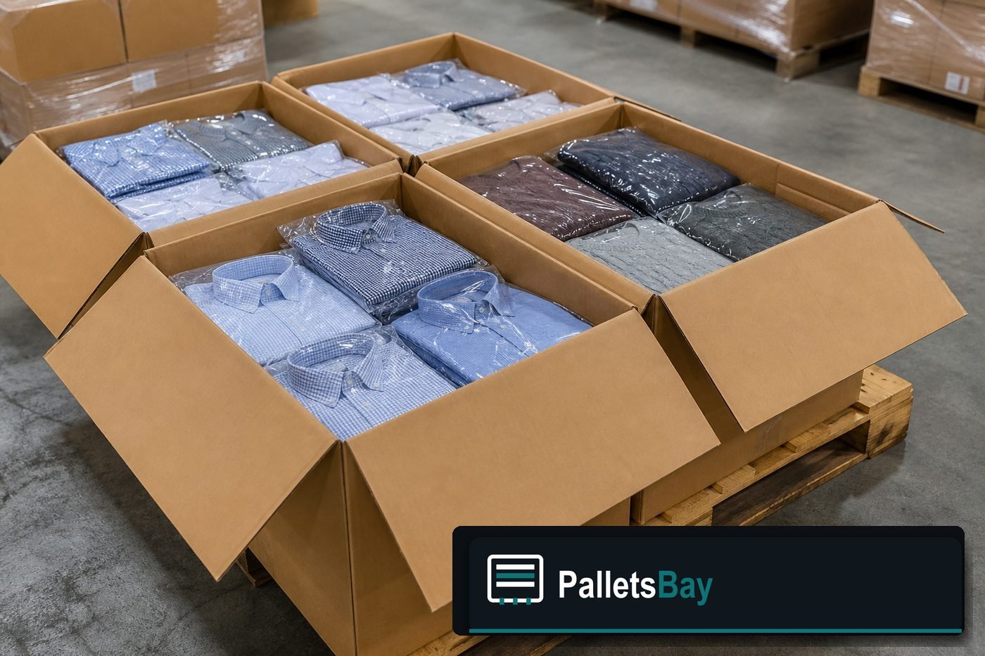 Men's Clothing Pallets — Second pallet angle