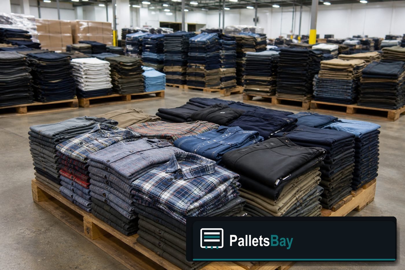 Men's Clothing Pallets — Warehouse / shipping context