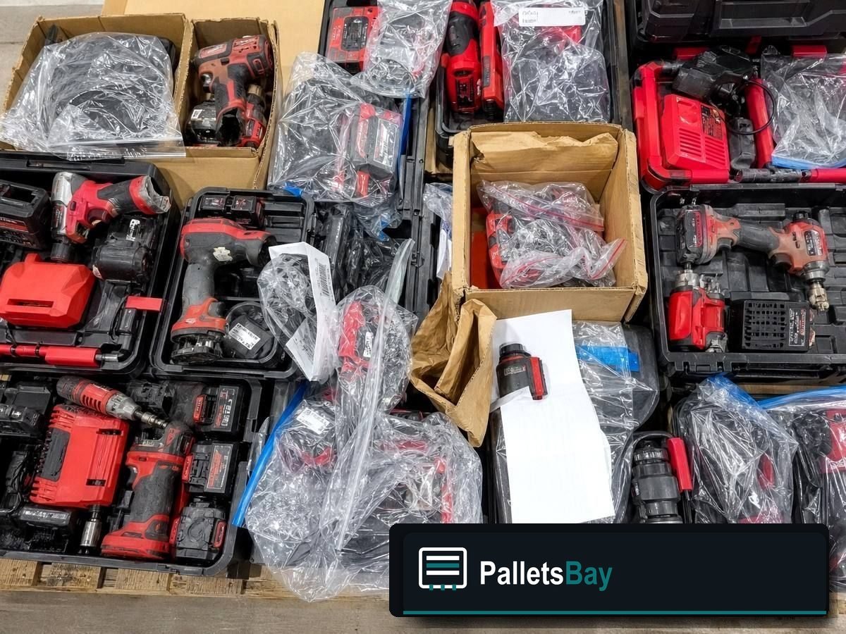 Milwaukee Return Pallets — Full pallet view