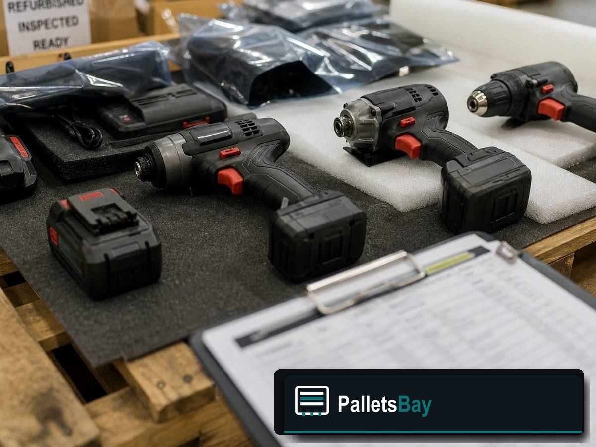 Milwaukee Return Pallets — Pallet inventory close-up
