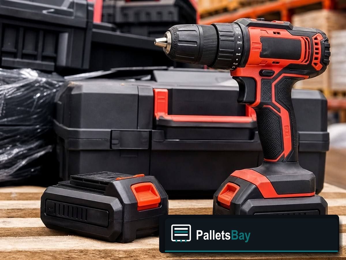 Milwaukee Tool Pallets — Pallet inventory close-up
