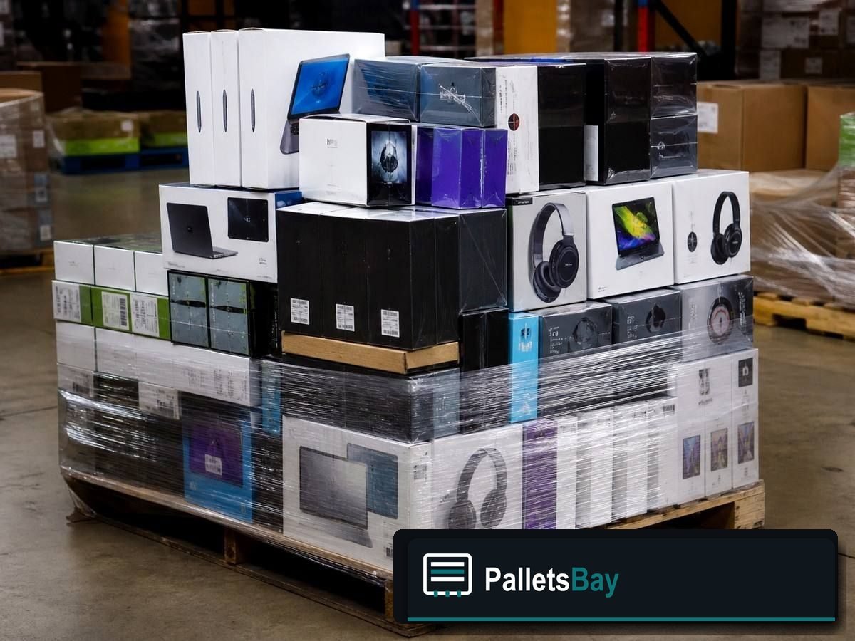 Mixed Electronics Pallets — Full pallet view