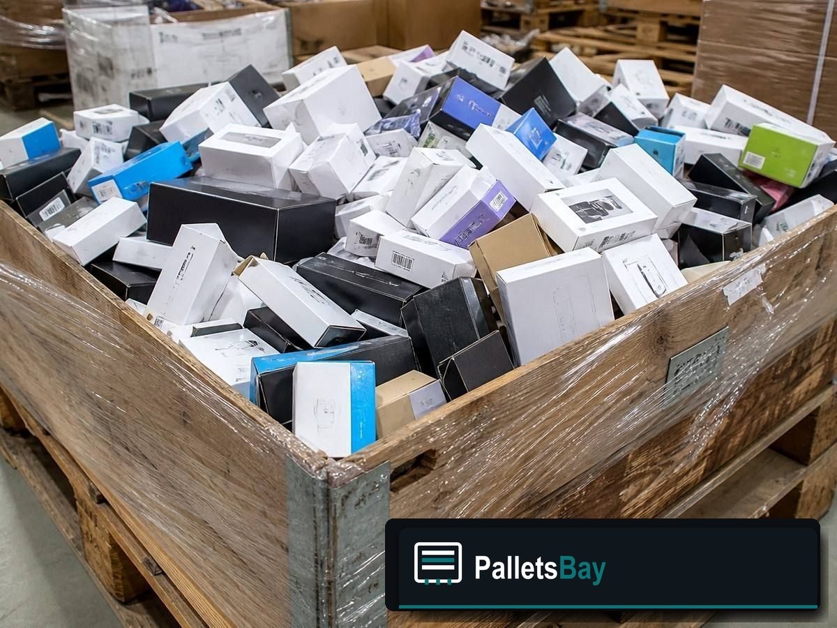 Mixed Electronics Pallets — Pallet inventory close-up