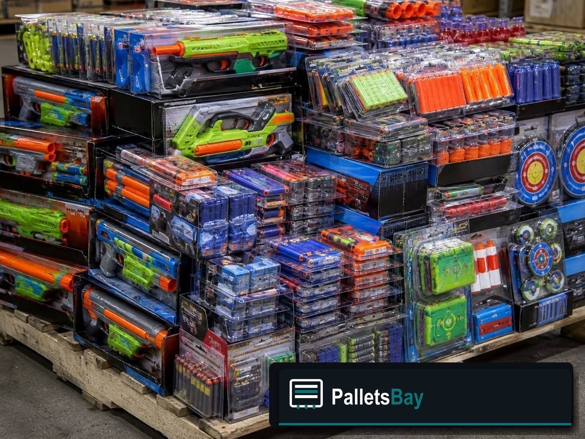 Nerf Pallets — Pallet inventory close-up