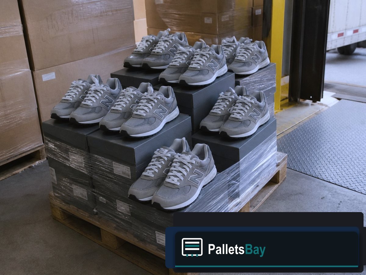New Balance Shoe Pallets — Dock staging before freight