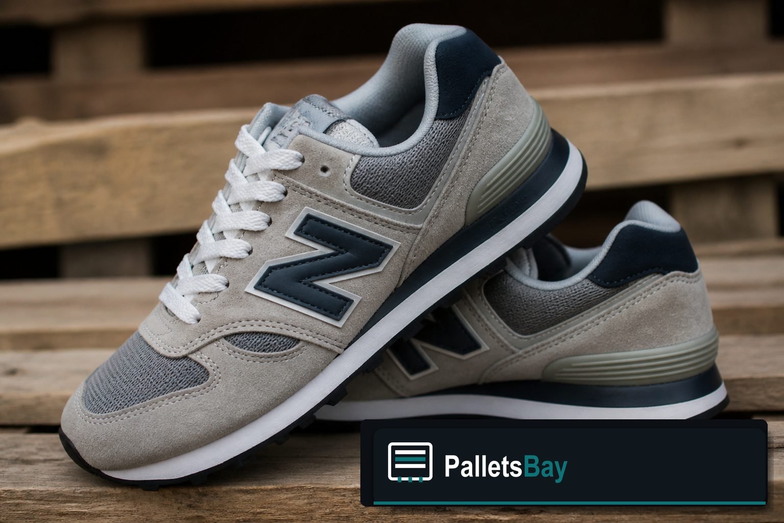 New Balance Shoe Pallets — Pallet inventory close-up