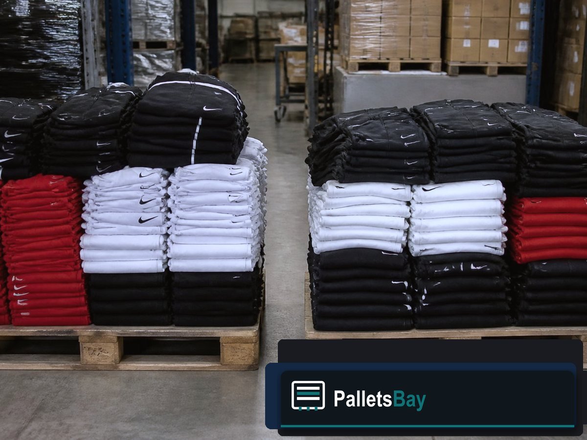 Nike Clothing Pallets — Dock staging before freight