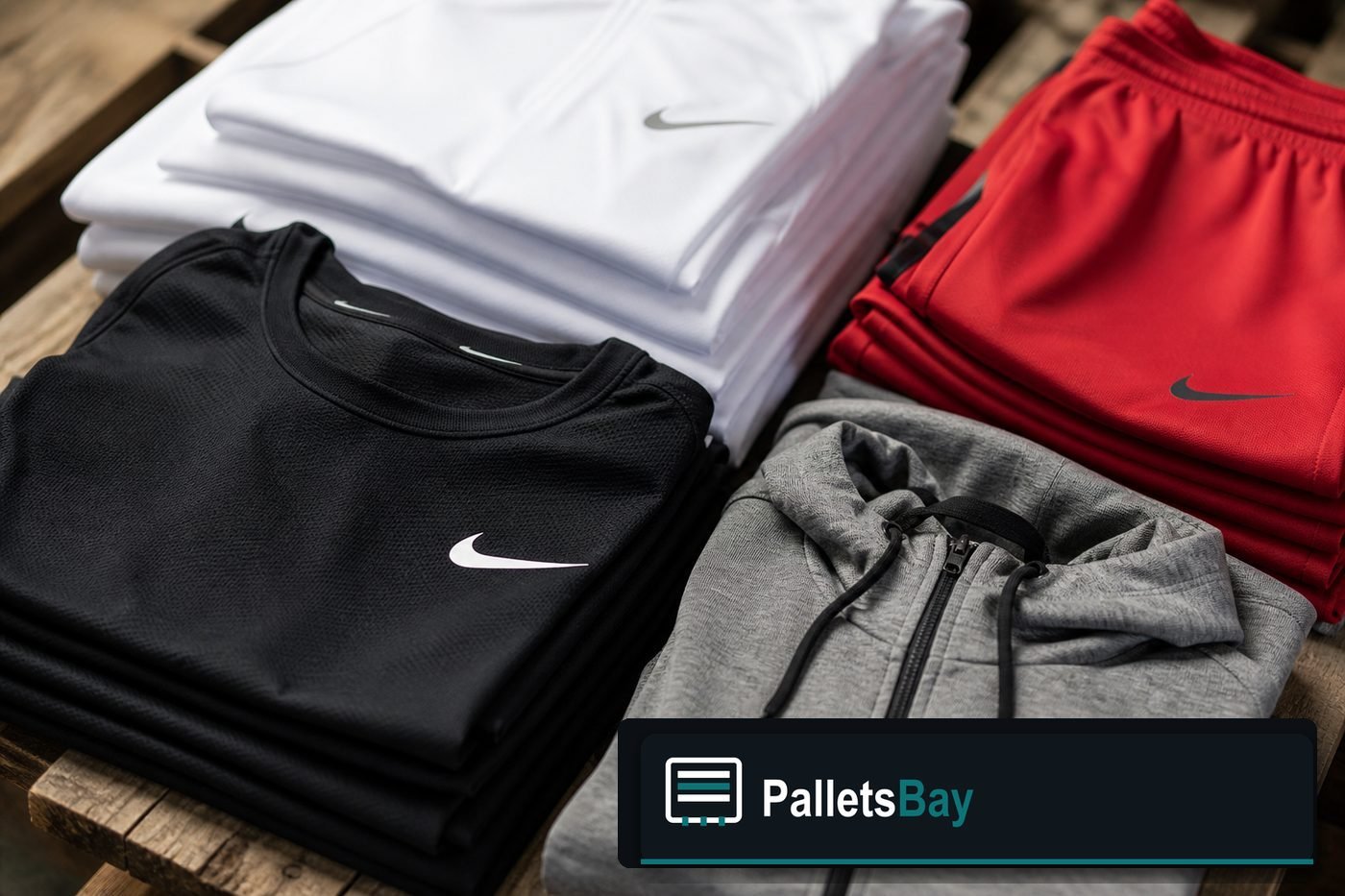 Nike Clothing Pallets — Pallet inventory close-up
