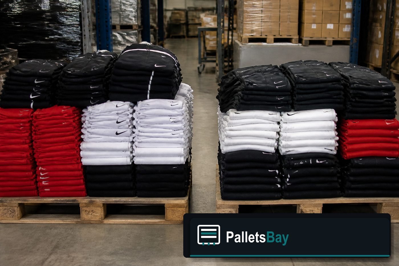 Nike Clothing Pallets — Warehouse / shipping context