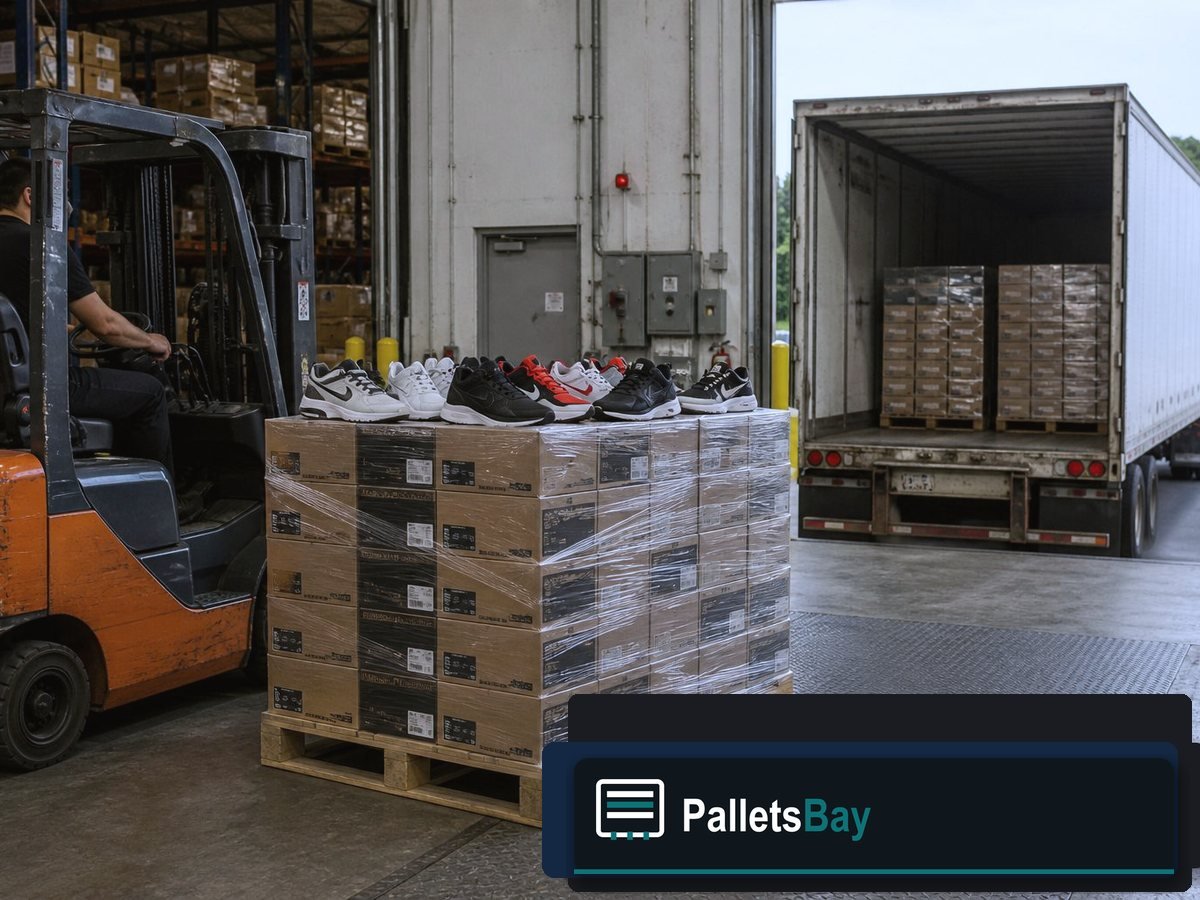 Nike Shoe Pallets — Dock staging before freight
