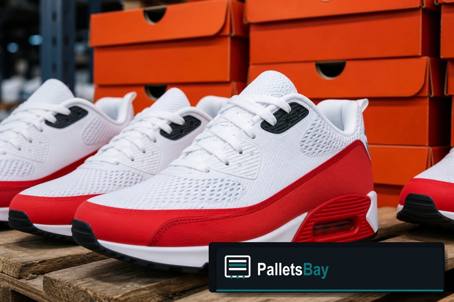 Nike Shoe Pallets — Pallet inventory close-up
